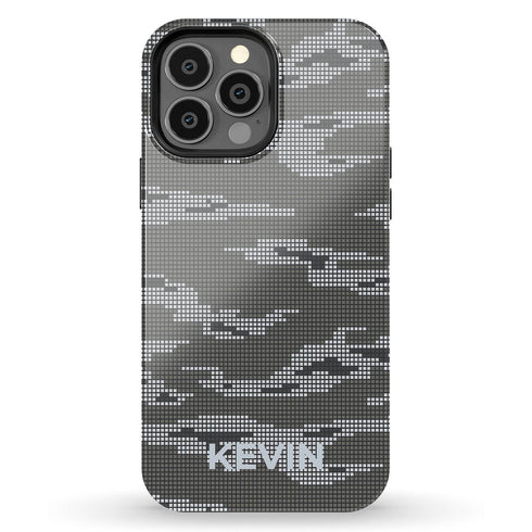 Digital Camo Custom Name Men's iPhone Case